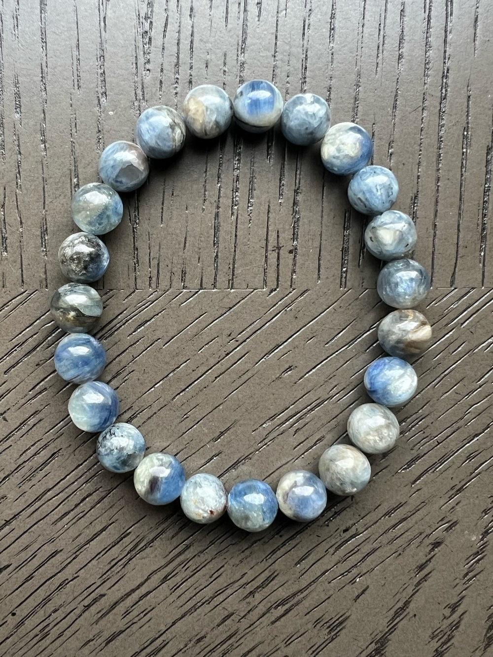 Kyanite bracelet 8mm SIZE 6.5-6.75’ ( SEE Pictures)